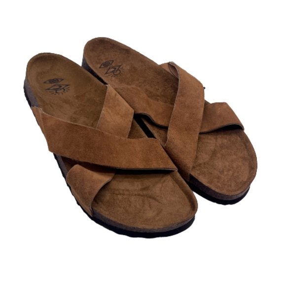 Rip Curl Shoes - Rip Curl Suede Leather Slides Sandals Brown Size 9 New